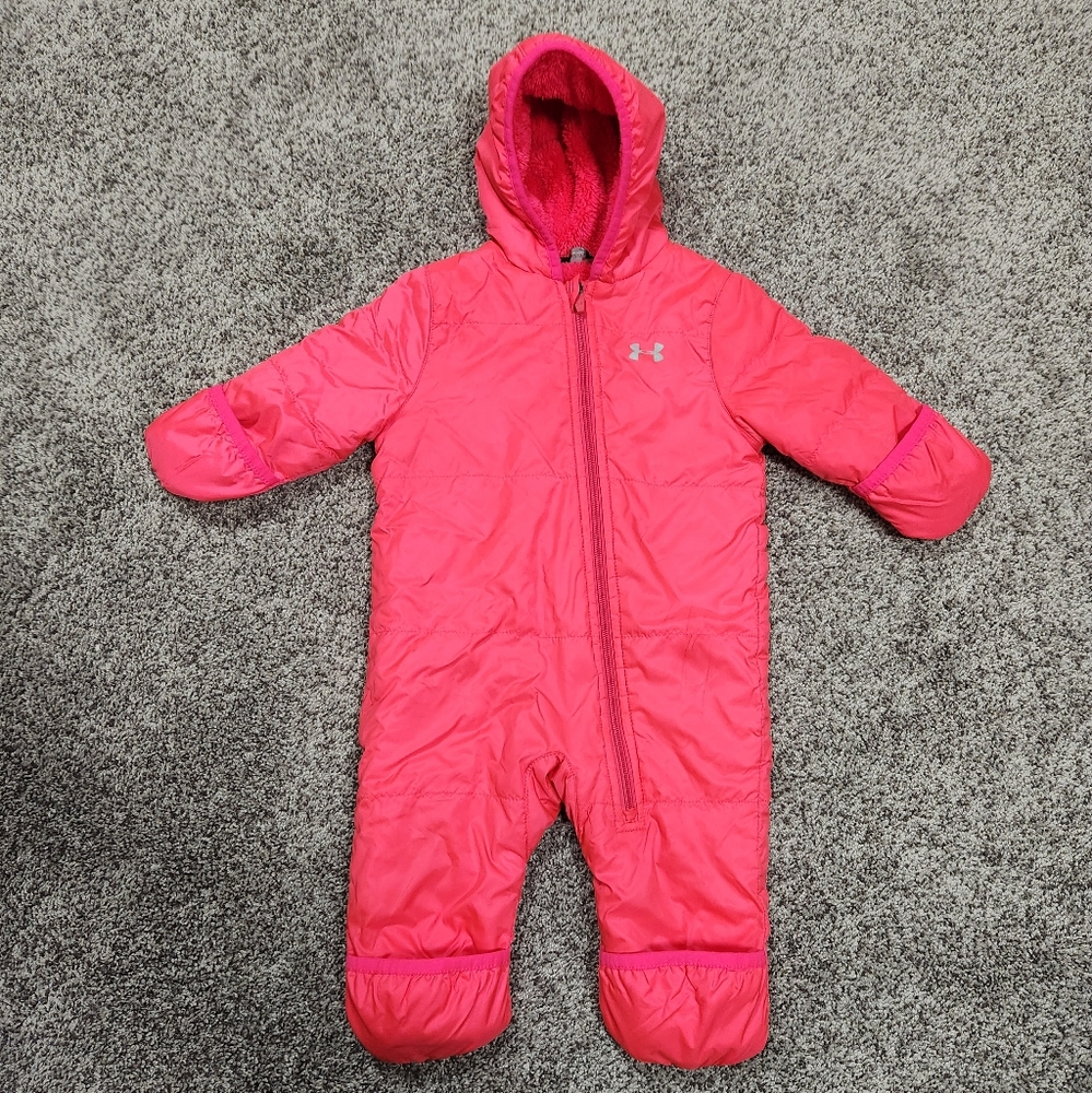 Under Armour Bright Pink Infant Snowsuit One-Piece
